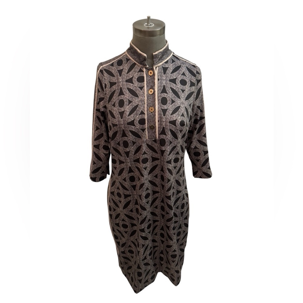 Gretchen Scott Designs Jersey Mandarin Dress Small - Picture 3 of 14